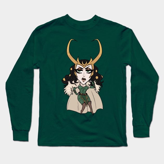 Lady Loki Long Sleeve T-Shirt by certibbs